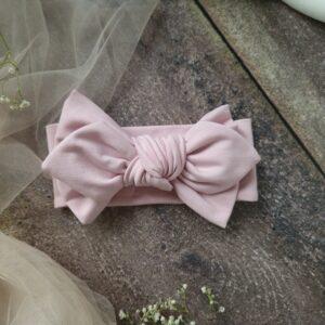 Opaska podwójna kokardka Candy pink