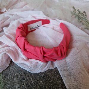 Przepaska marszczona Malina – uroczy dodatek w głębokim malinowym kolorze, idealny na Walentynki.