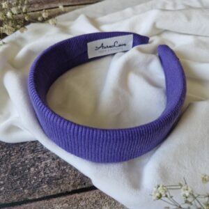 Opaska klasyczna prążek Purple fluo