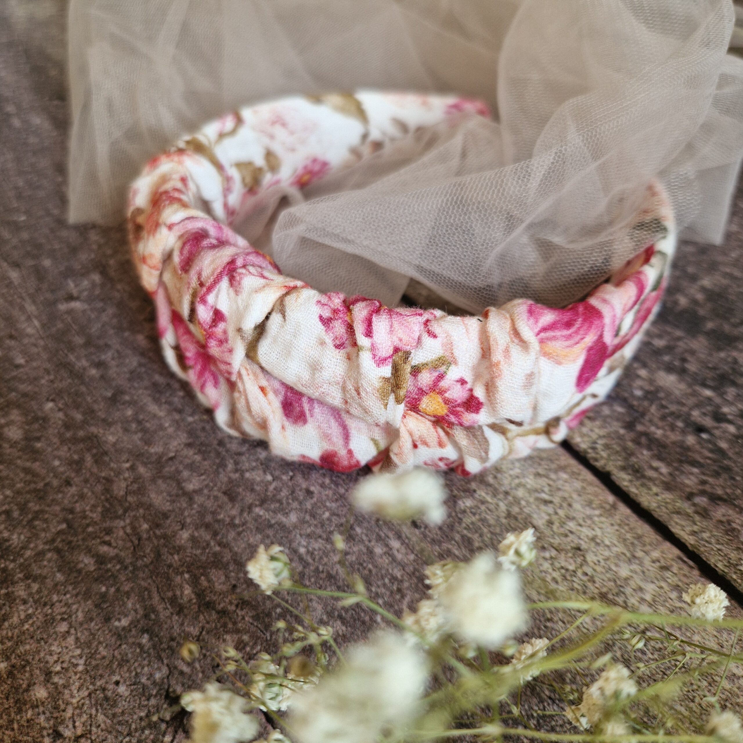 Opaska marszczona muślin Naomi