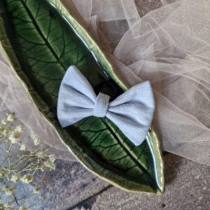 Gumka kokardka Mini Szary melanż