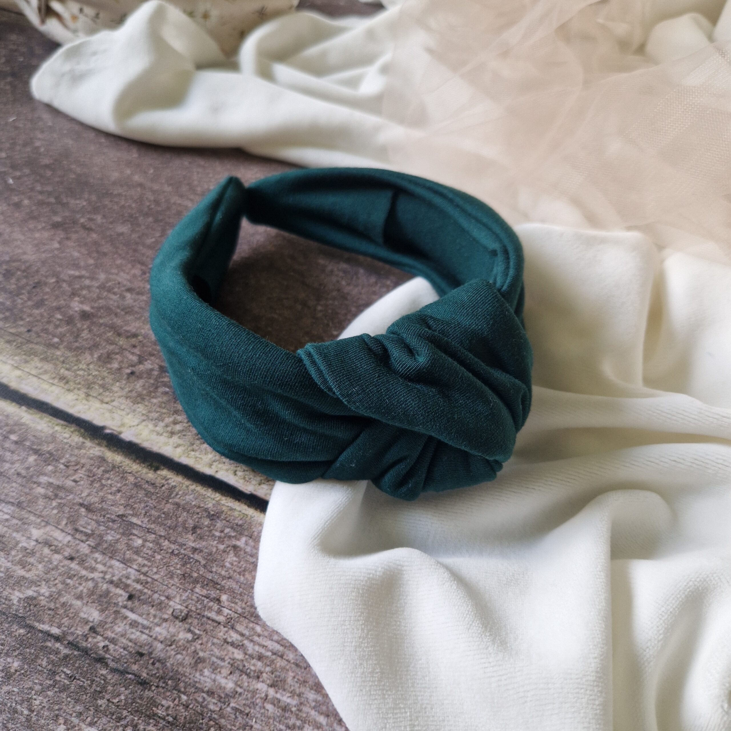 Opaska supeł Butelkowa zieleń