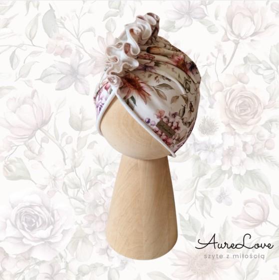 Turban z falbanką Magiczny ogród