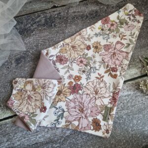 Chusta zapinana na napy Retro flowers & prążek Sphinx