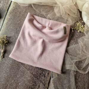 Komin prążek dwuwarstwowy Brudny róż