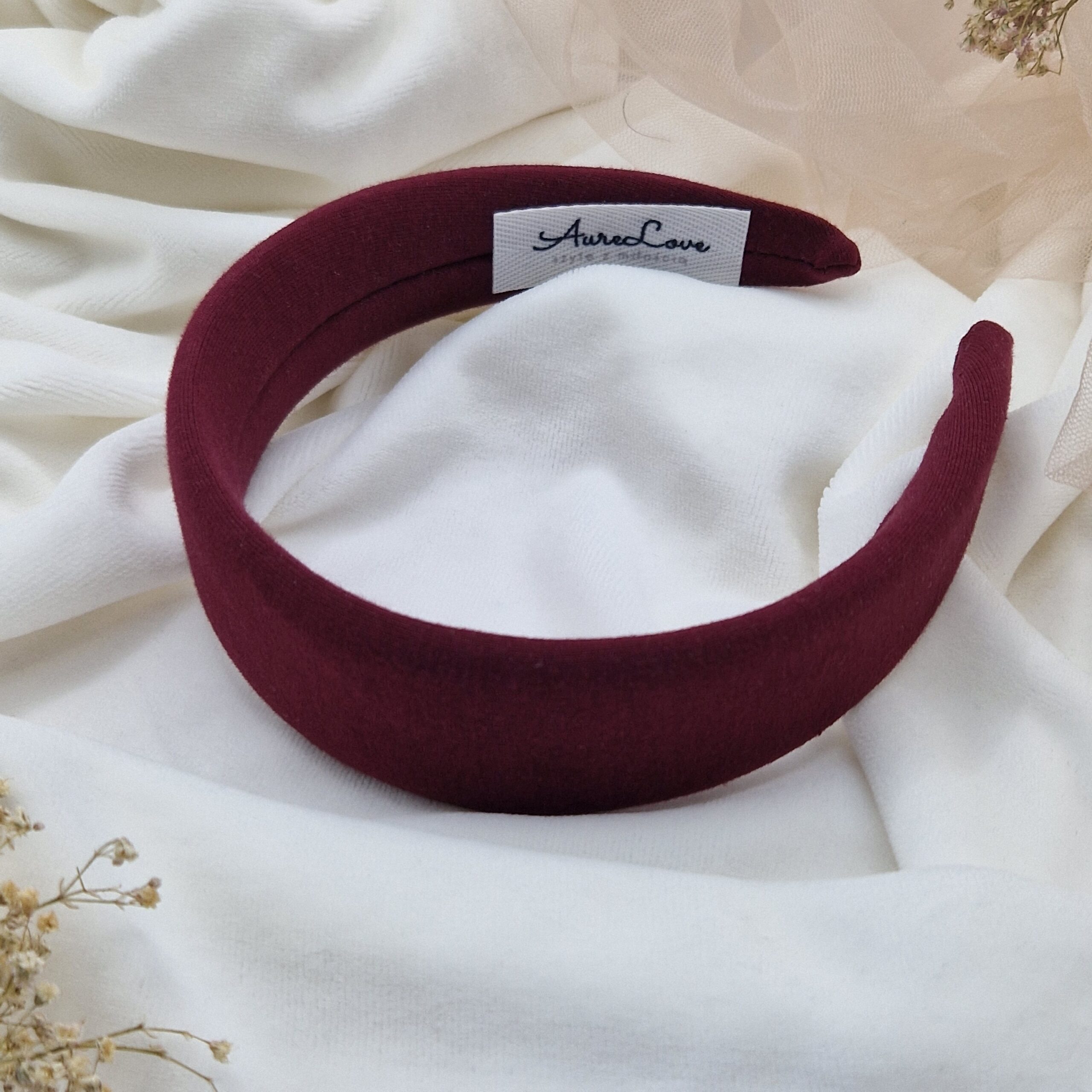 Opaska klasyczna Black cherry