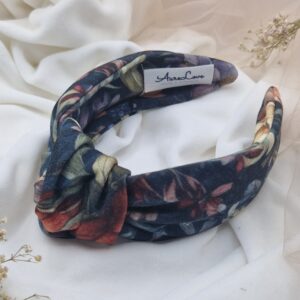 Opaska supeł Midnight flowers