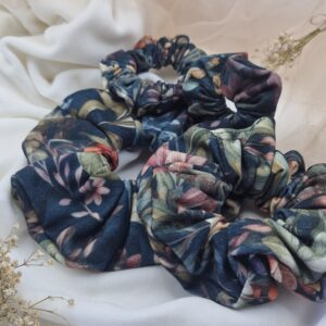 Scrunchie Midnight flowers