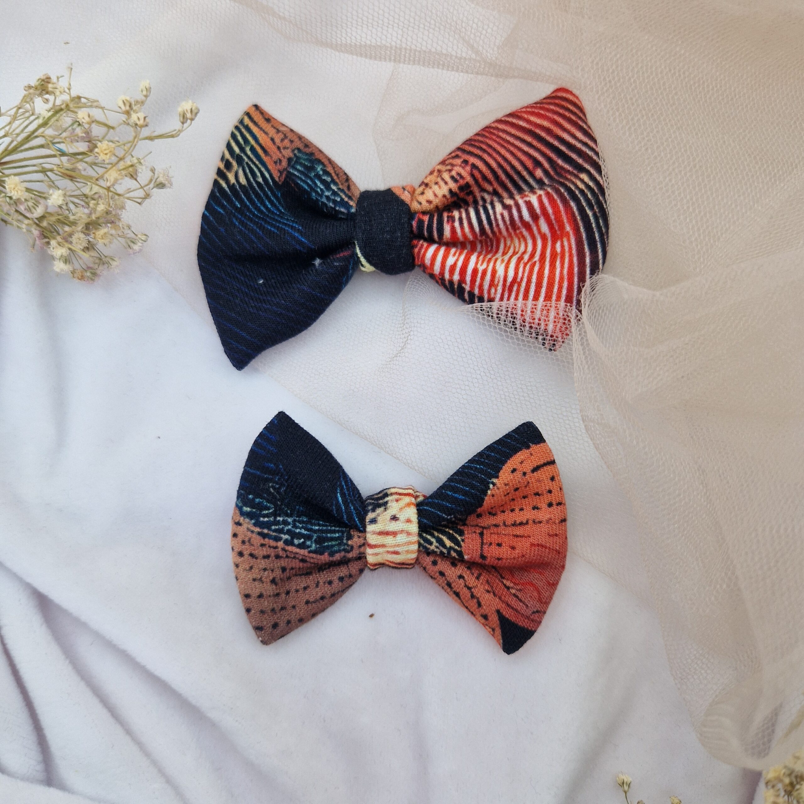 Kokardka klasyczna Autumn stripes