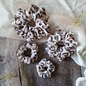 Scrunchie Panterka welur Mokka