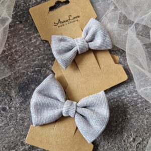 Kokardka klasyczna - spinka Shiny Cappuccino