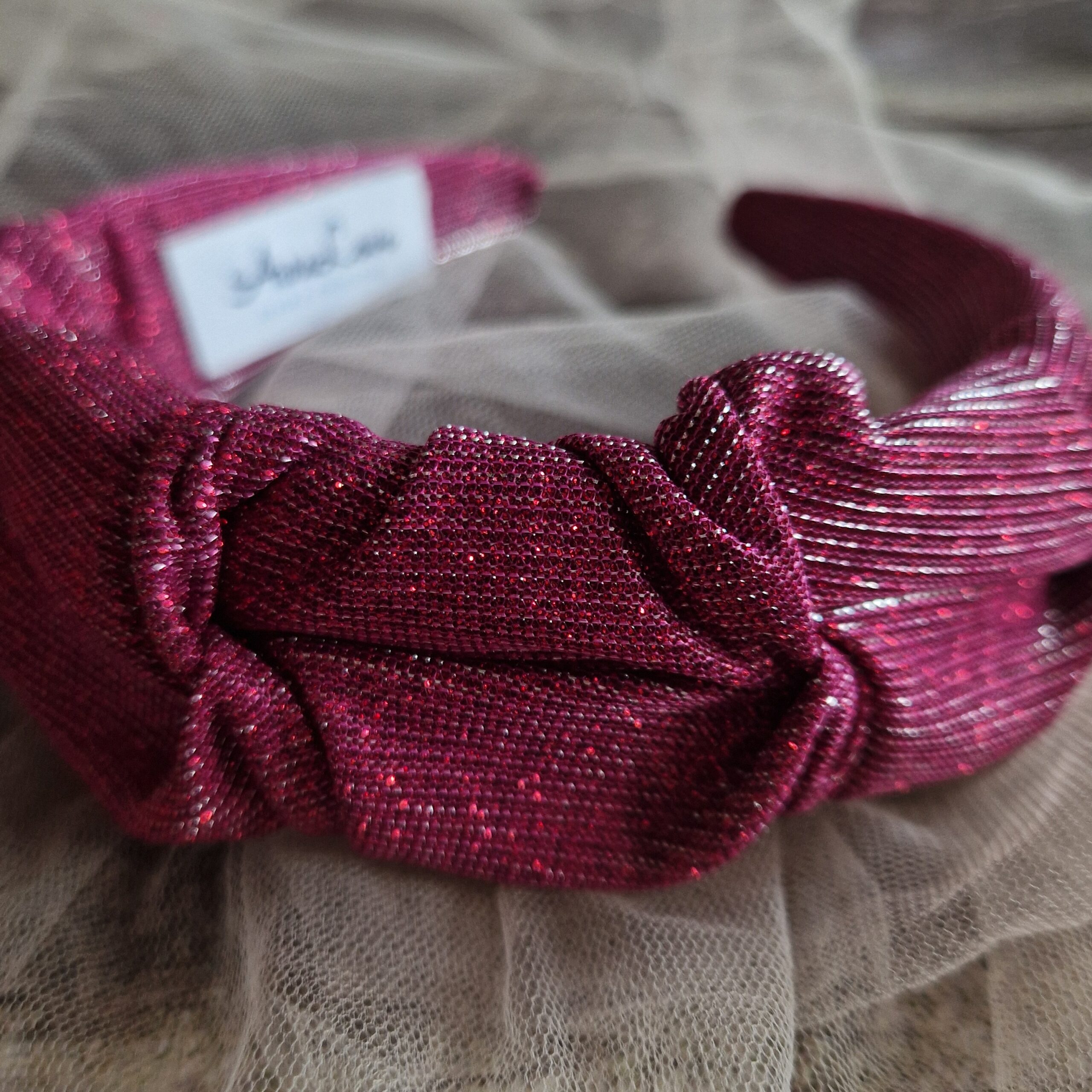 Opaska marszczona Shiny rose - obrazek 2