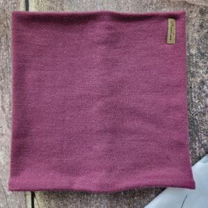 Komin z wełny merino - interlock JAGODOWY