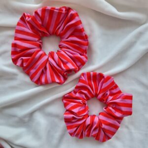 Scrunchie  Pink&Red stripes