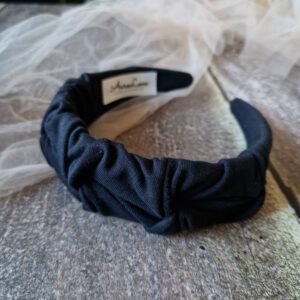 Przepaska marszczona Czarna