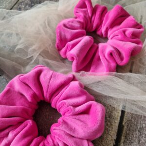 Scrunchie welurowa Amarant
