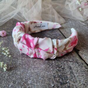 Opaska marszczona Rose confetti