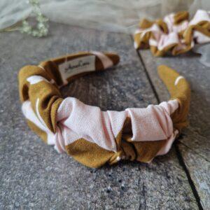 Opaska marszczona Toffee bloom