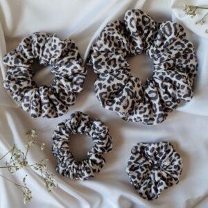 Scrunchie muślinowa Panterka Stone