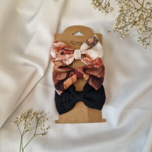 Zestaw spinek 3 szt. kokardka Mini