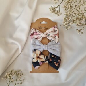 Zestaw spinek 3 szt. kokardka Mini