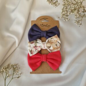 Zestaw spinek 3 szt. kokardka Mini