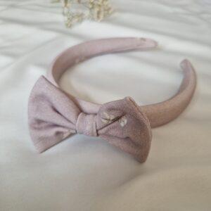 Opaska z kokardką Piwonie