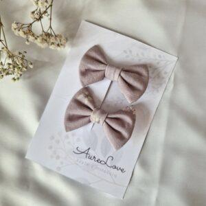 Zestaw spinek (2 szt.) kokardka klasyczna Piwonie