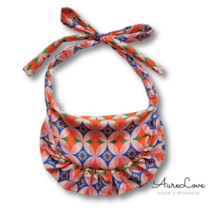 Miękka torba bawełniana Dumpling bag Circle z falbankami
