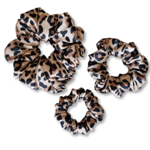 Scrunchie satynowa Panterka